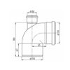 Коліно каналізаційне з відведенням вгору Ostendorf-OSMA HT-System PLUS d110/50×87° Коліно каналізаційне з відведенням вгору Ostendorf-OSMA HT-System PLUS d110/50×87°