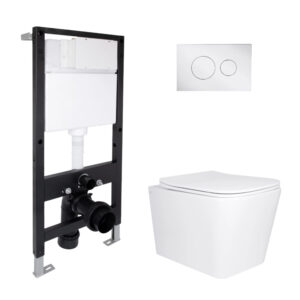 Готове рішення Qtap для ванної кімнати: підвісний унітаз Tern Ultra Quiet 525x345x360 + комплект інсталяції Standard (кругла Готове рішення Qtap для ванної кімнати: підвісний унітаз Tern Ultra Quiet 525x345x360 + комплект інсталяції Standard (кругла