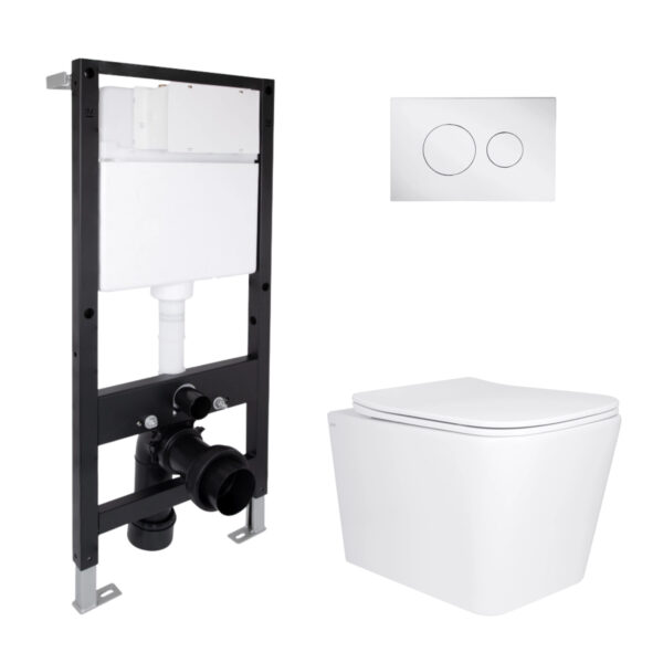 Готове рішення Qtap для ванної кімнати: підвісний унітаз Tern Ultra Quiet 525x345x360 + комплект інсталяції Standard (кругла Готове рішення Qtap для ванної кімнати: підвісний унітаз Tern Ultra Quiet 525x345x360 + комплект інсталяції Standard (кругла