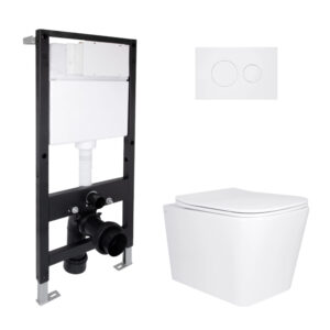 Готове рішення Qtap для ванної кімнати: підвісний унітаз Tern Ultra Quiet 525x345x360 + комплект інсталяції Standard (кругла Готове рішення Qtap для ванної кімнати: підвісний унітаз Tern Ultra Quiet 525x345x360 + комплект інсталяції Standard (кругла