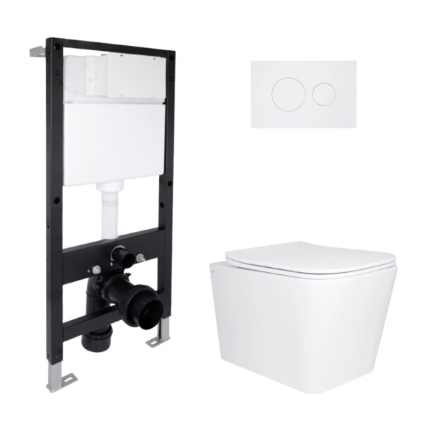 Готове рішення Qtap для ванної кімнати: підвісний унітаз Tern Ultra Quiet 525x345x360 + комплект інсталяції Standard (кругла Готове рішення Qtap для ванної кімнати: підвісний унітаз Tern Ultra Quiet 525x345x360 + комплект інсталяції Standard (кругла