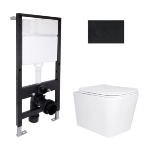 Готове рішення Qtap для ванної кімнати: підвісний унітаз Tern Ultra Quiet 525x345x360 + комплект інсталяції Standard (кругла Готове рішення Qtap для ванної кімнати: підвісний унітаз Tern Ultra Quiet 525x345x360 + комплект інсталяції Standard (кругла