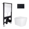 Готовое решение Qtap для ванной комнаты: подвесной унитаз Tern Ultra Quiet 525x345x360 + комплект инсталляции Standard (линейная Готове рішення Qtap для ванної кімнати: підвісний унітаз Tern Ultra Quiet 525x345x360 + комплект інсталяції Standard (лінійна