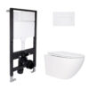 Готове рішення Qtap для ванної кімнати: підвісний унітаз Jay Rimless 520x360x320 + комплект інсталяції Standard (лінійна клавіша