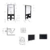 Готовое решение Qtap для ванной комнаты: подвесной унитаз Jay Ultra Quiet 520x360x320 + комплект инсталляции Standard (линейная Готове рішення Qtap для ванної кімнати: підвісний унітаз Jay Ultra Quiet 520x360x320 + комплект інсталяції Standard (лінійна