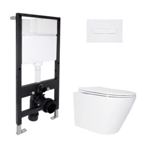Готове рішення Qtap для ванної кімнати: підвісний унітаз Swan Ultra Quiet 520x360x320 + комплект інсталяції Standard (лінійна