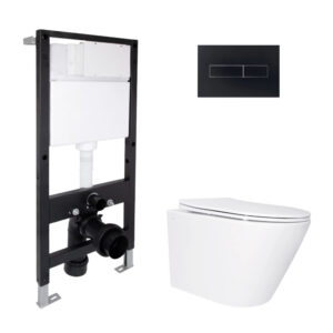 Готове рішення Qtap для ванної кімнати: підвісний унітаз Swan Ultra Quiet 520x360x320 + комплект інсталяції Standard (лінійна