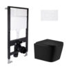 Готовое решение Qtap для ванной комнаты: подвесной унитаз Crow Ultra Quiet 485x340x290 + комплект установки Standard (круглая Готове рішення Qtap для ванної кімнати: підвісний унітаз Crow Ultra Quiet 485x340x290 + комплект інсталяції Standard (кругла