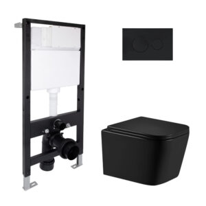 Готове рішення Qtap для ванної кімнати: підвісний унітаз Crow Ultra Quiet 485x340x290 + комплект інсталяції Standard (кругла Готове рішення Qtap для ванної кімнати: підвісний унітаз Crow Ultra Quiet 485x340x290 + комплект інсталяції Standard (кругла