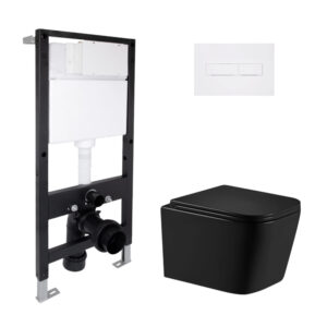 Готове рішення Qtap для ванної кімнати: підвісний унітаз Crow Ultra Quiet 485x340x290 + комплект інсталяції Standard (лінійна Готове рішення Qtap для ванної кімнати: підвісний унітаз Crow Ultra Quiet 485x340x290 + комплект інсталяції Standard (лінійна