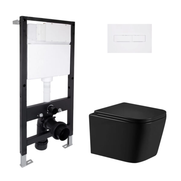 Готове рішення Qtap для ванної кімнати: підвісний унітаз Crow Ultra Quiet 485x340x290 + комплект інсталяції Standard (лінійна Готове рішення Qtap для ванної кімнати: підвісний унітаз Crow Ultra Quiet 485x340x290 + комплект інсталяції Standard (лінійна